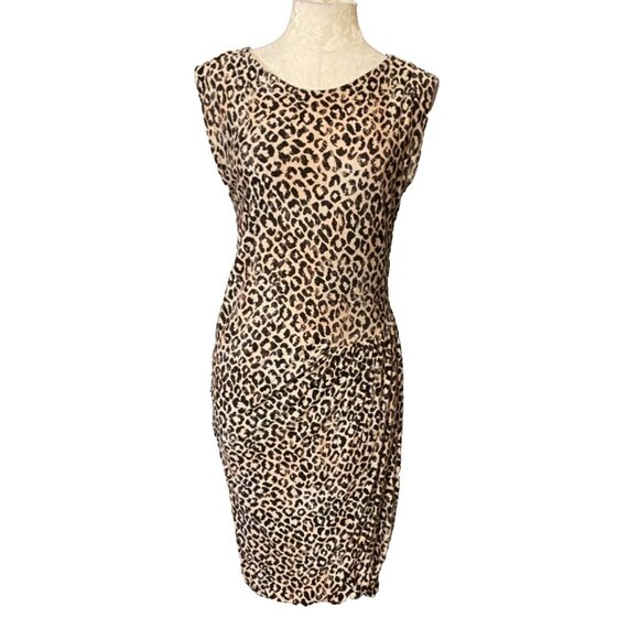 Anthropologie Rebecca Taylor Dress Brown Medium 6 8 10 Leo Jersey NWT $195 - Picture 1 of 6